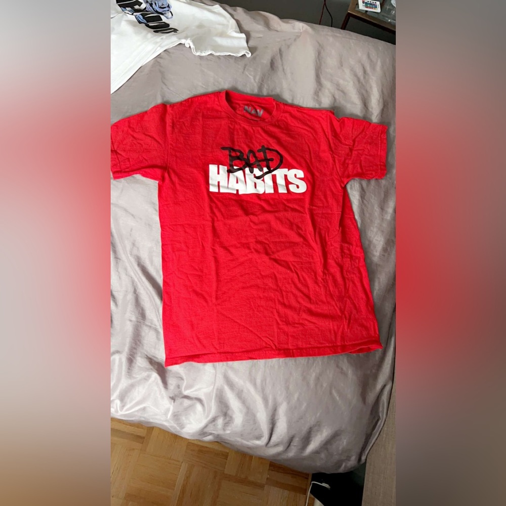 Bad habits vlone red tee